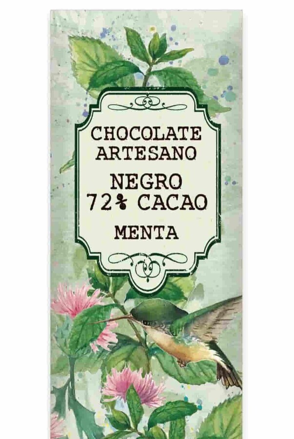 Lingote 250g chocolate negro con menta