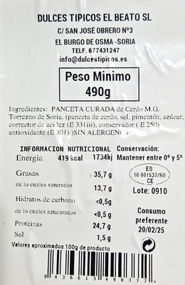 Torreznos Precocinados de El Beato - 500 g